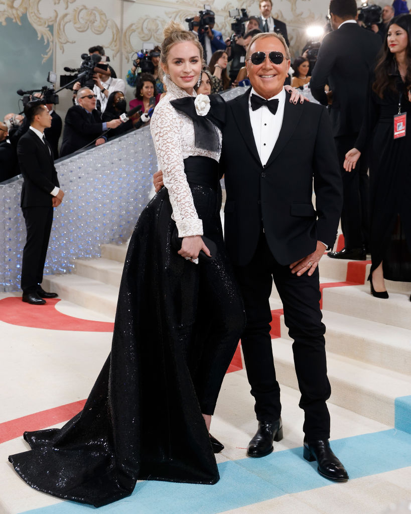 Emily Blunt and Michael Kors attend the 2023 Costume Institute Benefit at the Metropolitan Museum of Art. Photo / Getty Images