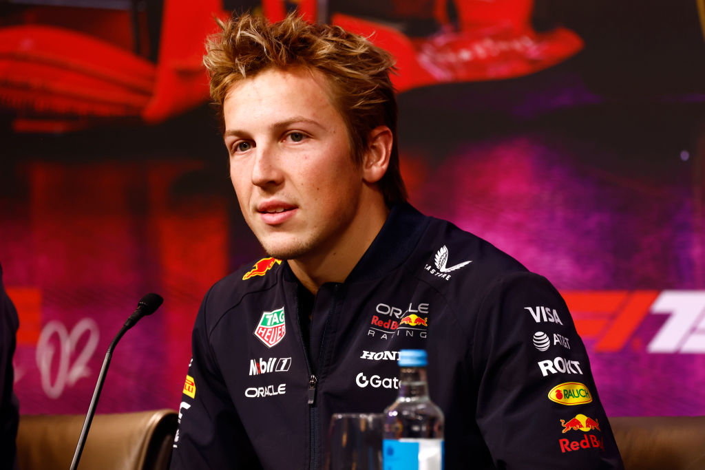 Liam Lawson at the Formula One season launch. Photo / Getty Images