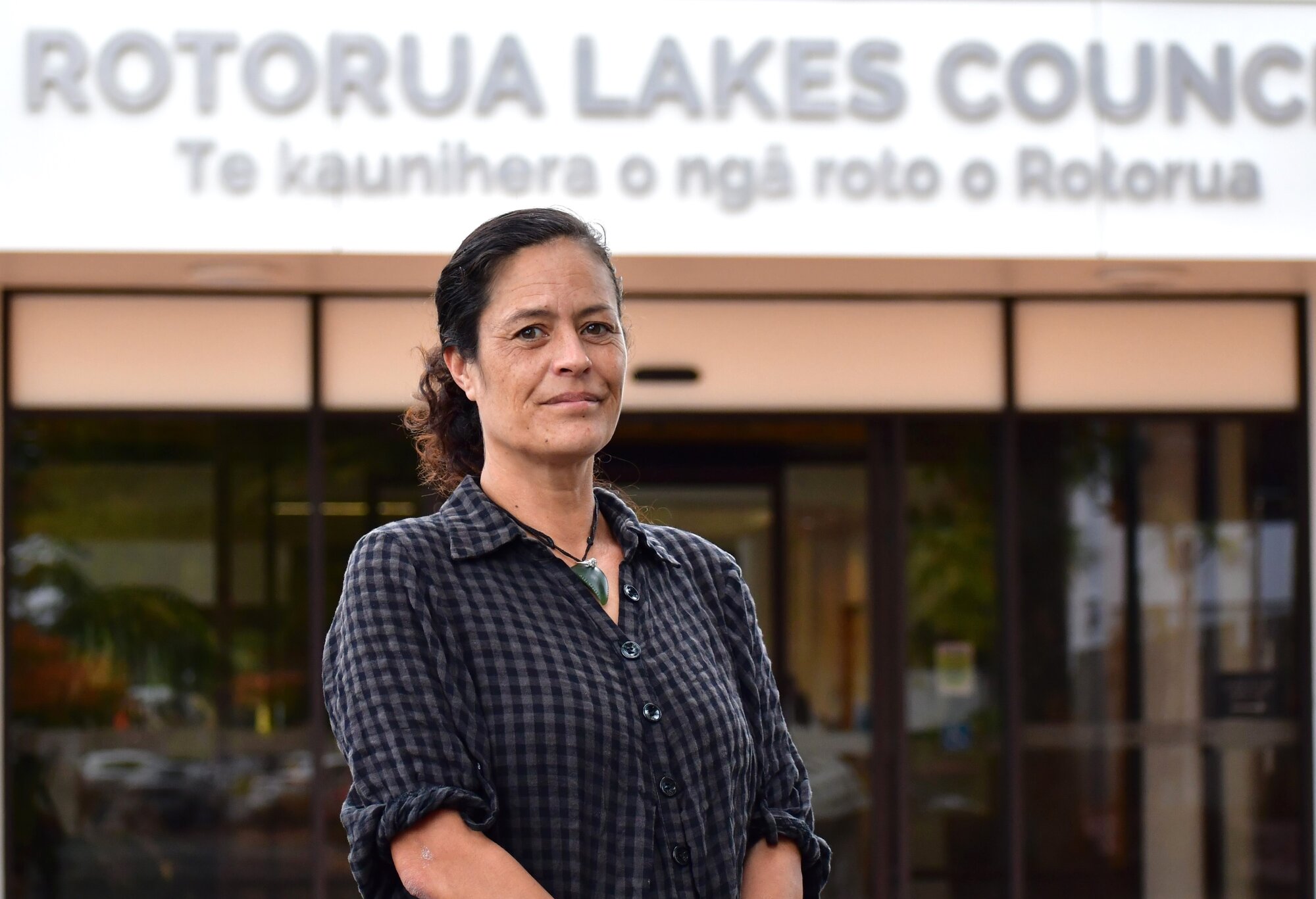  Melissa Brown (Te Arawa/Ngāi Tūhoe) outside Rotorua Lakes Council. Photo / Laura Smith