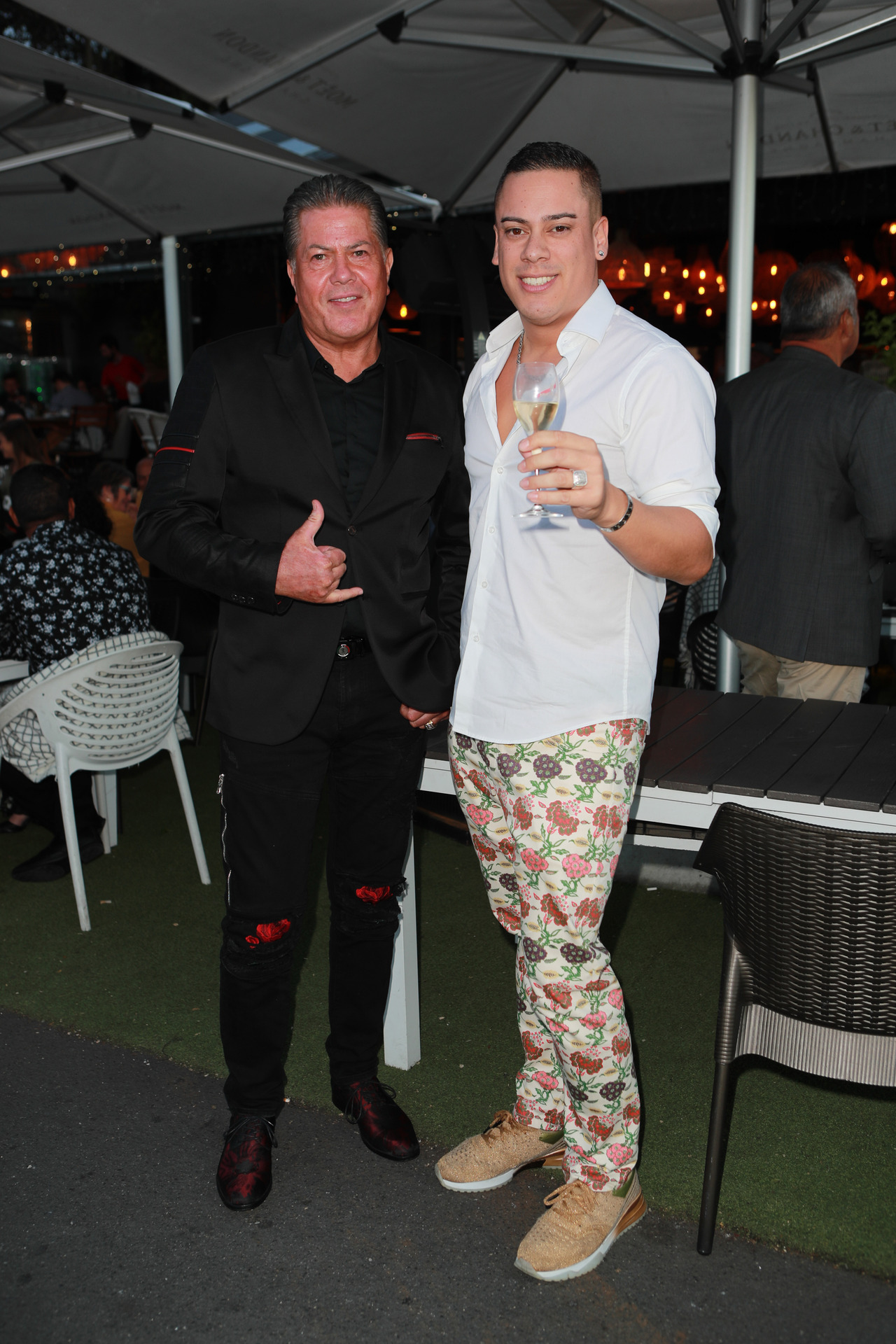 Destiny Church Apostle Brain Tamaki and Jevan Goulter at a fundraiser at Auckland's Viaduct Harbour. Photo / Norrie Montgomery.