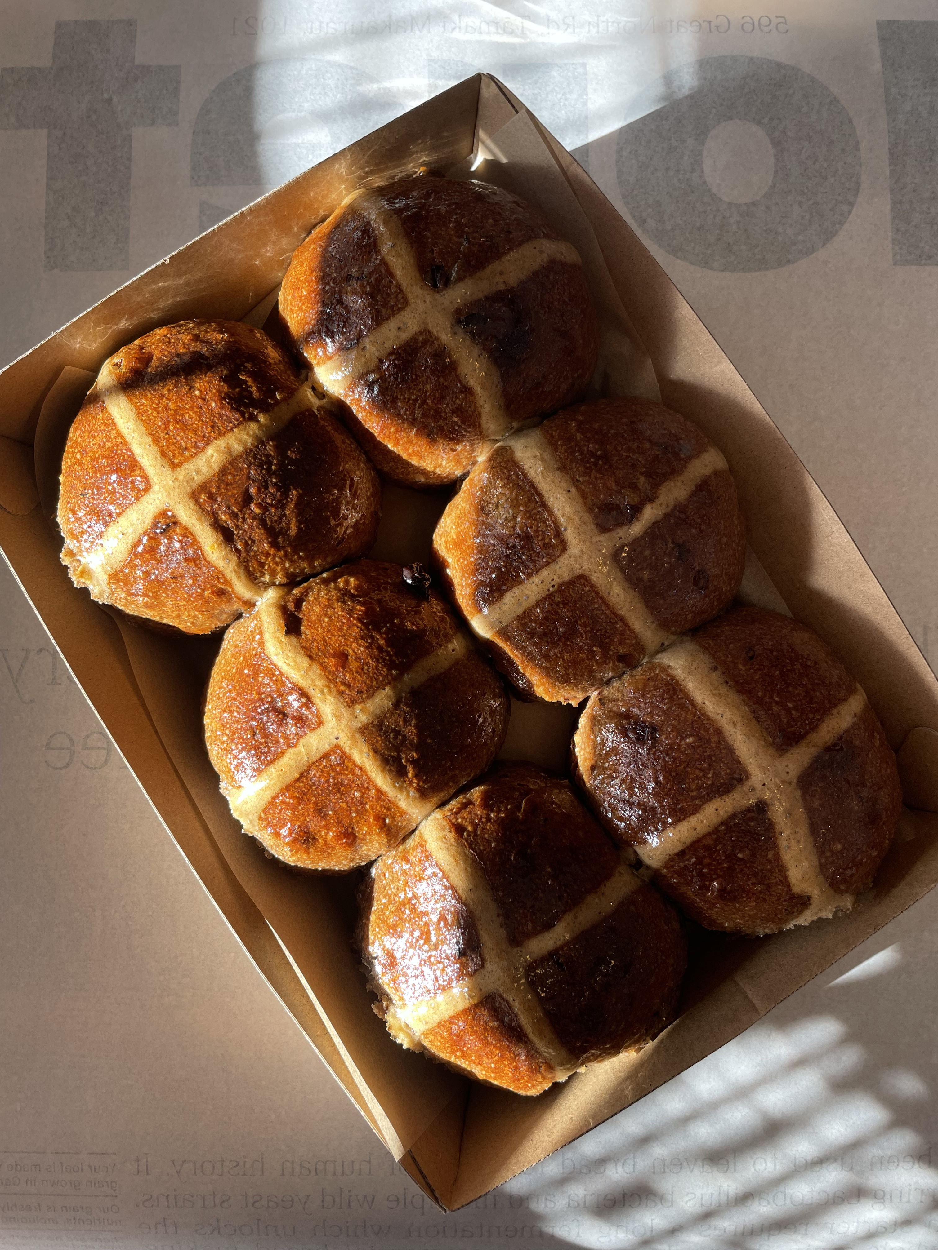 Florets' hot cross buns.
