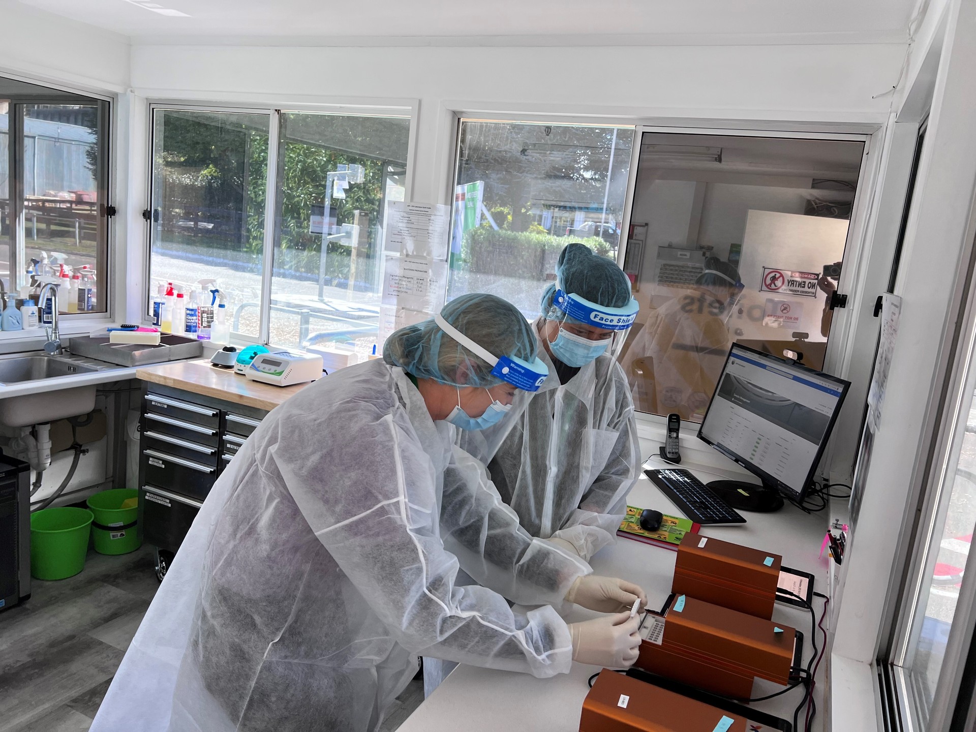 The lab is at the main gate of the Karioi Pulp Mill. Photo / Supplied