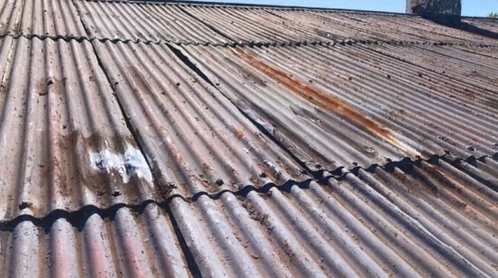 Damage to the roof above the front bedroom at Rotorua landlord Stephen Bhana's property.