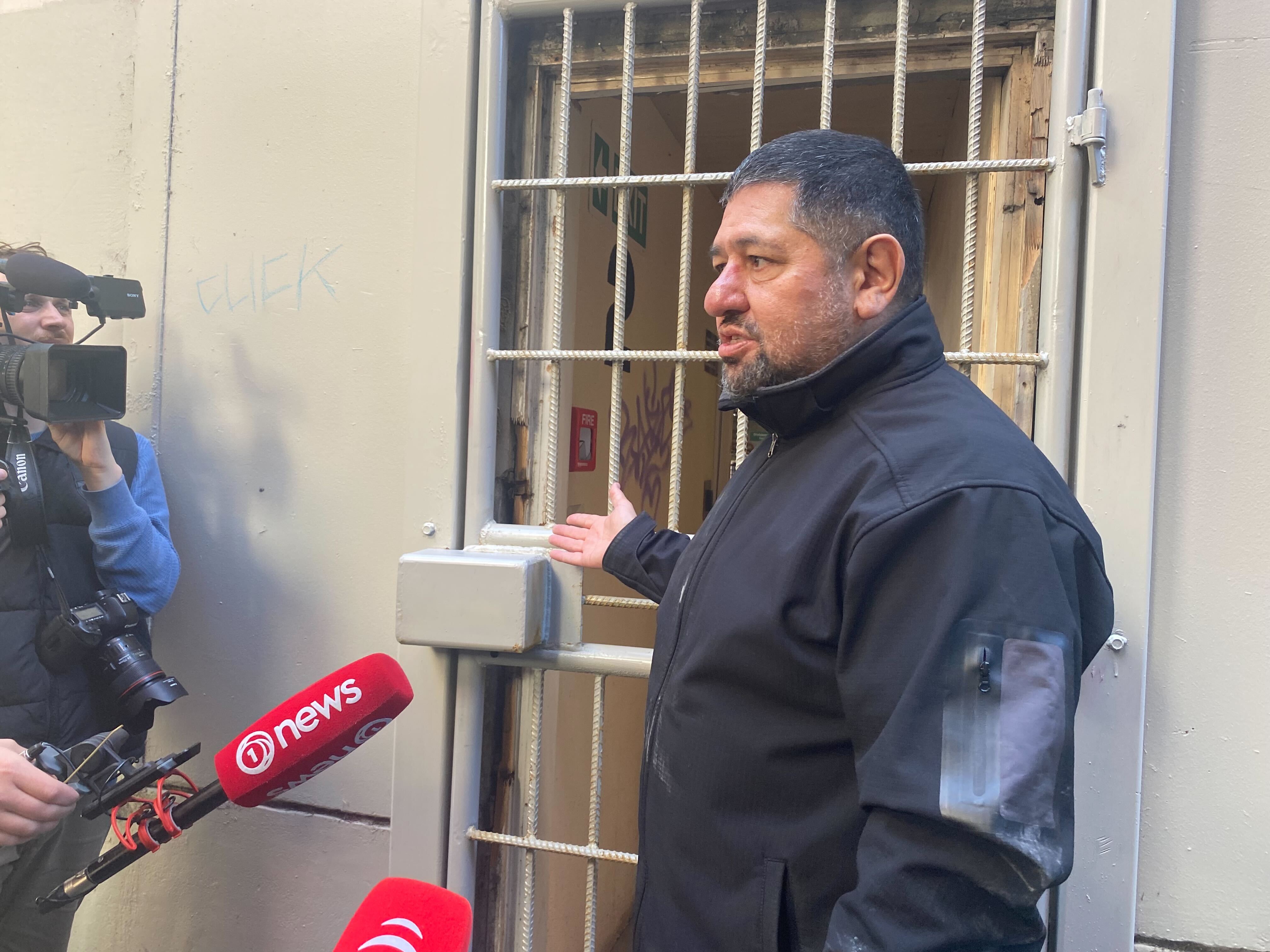 Prime Property's Jason Dunn says this gate was added to stop squatters and trespassers. Photo / Ethan Manera