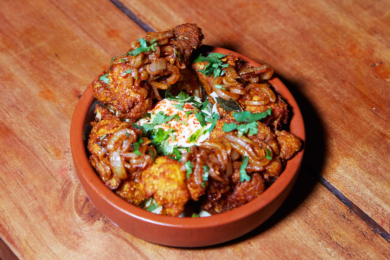 The curryflower cauliflower dish on the menu at Satya Chai Lounge. Photo / Rebecca Zephyr Thomas 