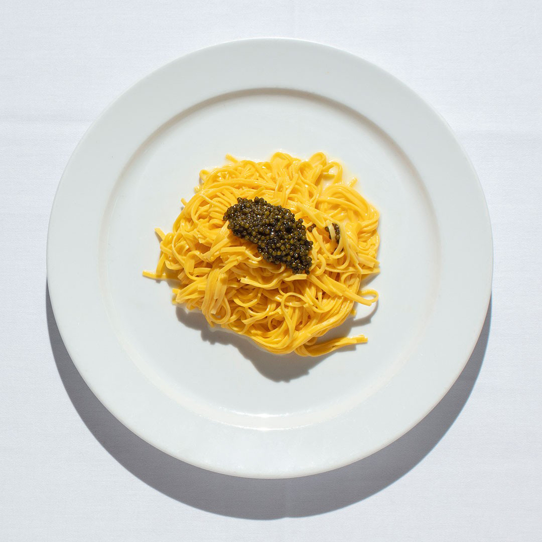 The River Cafe's tagliolini with caviar. Photo / @Therivercafelondon