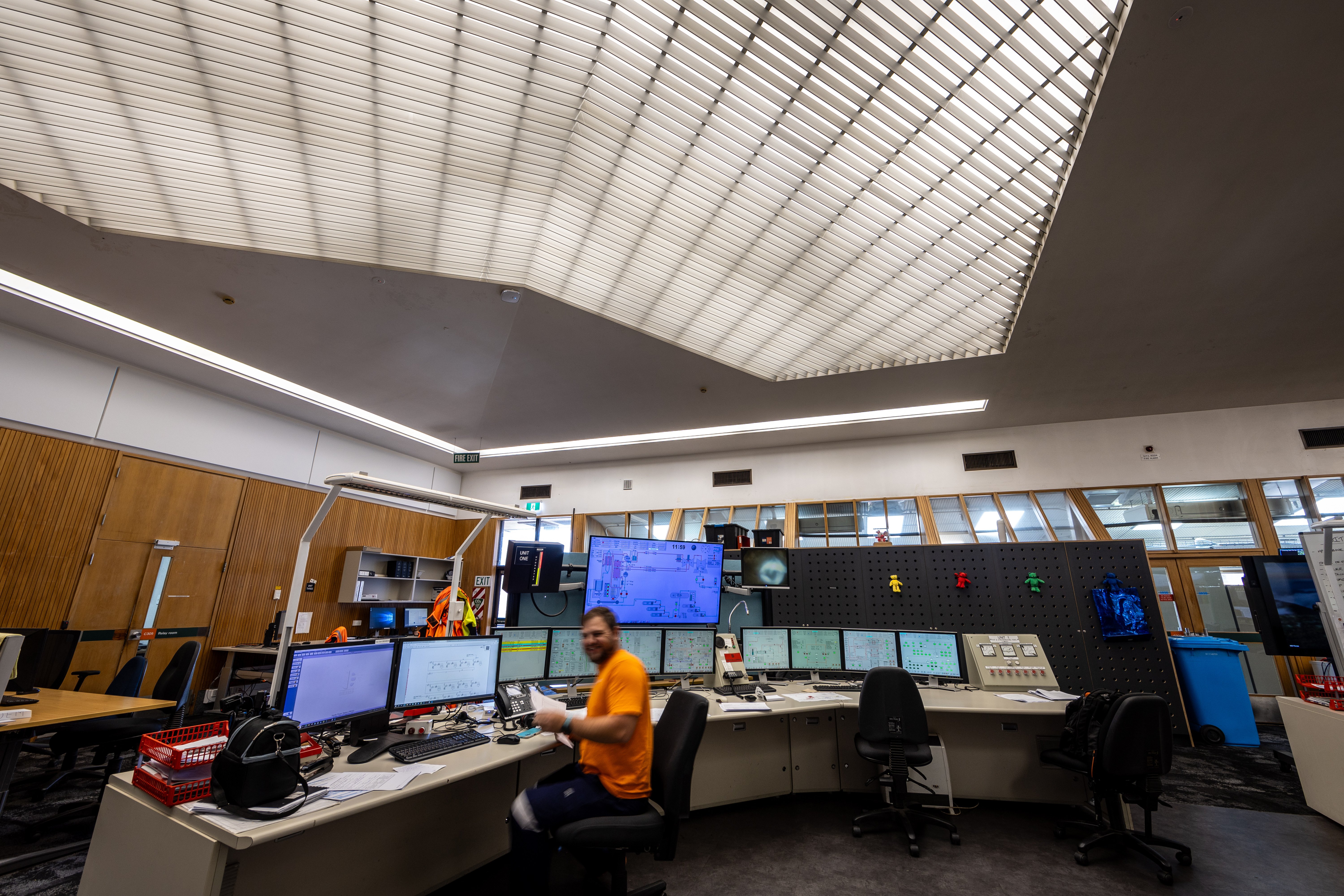 Control room at the Huntly Power Station. Photo / NZME