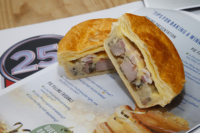 The 2023 supreme pie award was Patrick Lam's Roast Duck, Onion and Mushroom creation.  Photo / Supplied