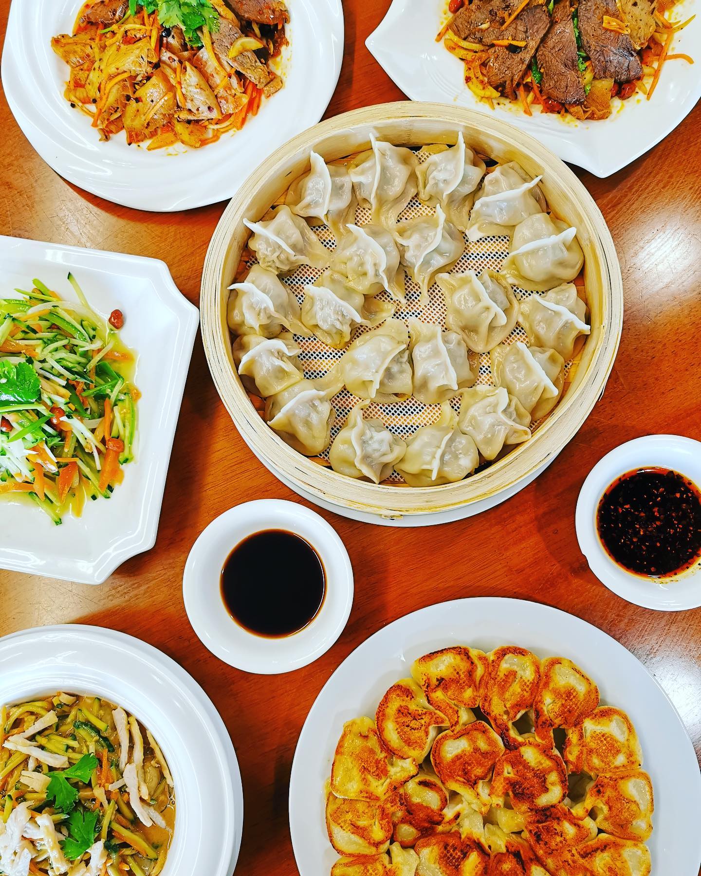Dumplings come fried and steamed at New Flavour. Photo / @Newflavour_auckland
