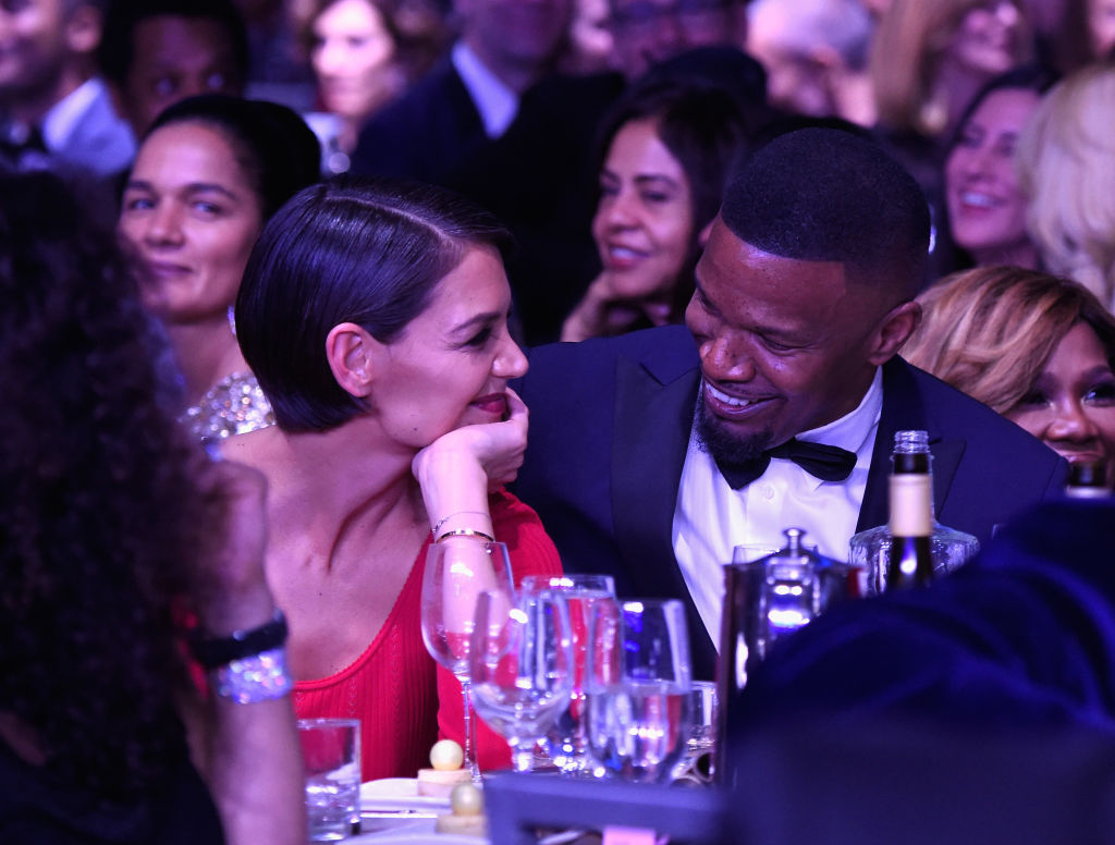 Katie Holmes and Jamie Foxx attend the Clive Davis and Recording Academy Pre-GRAMMY Gala. Photo / Getty 
