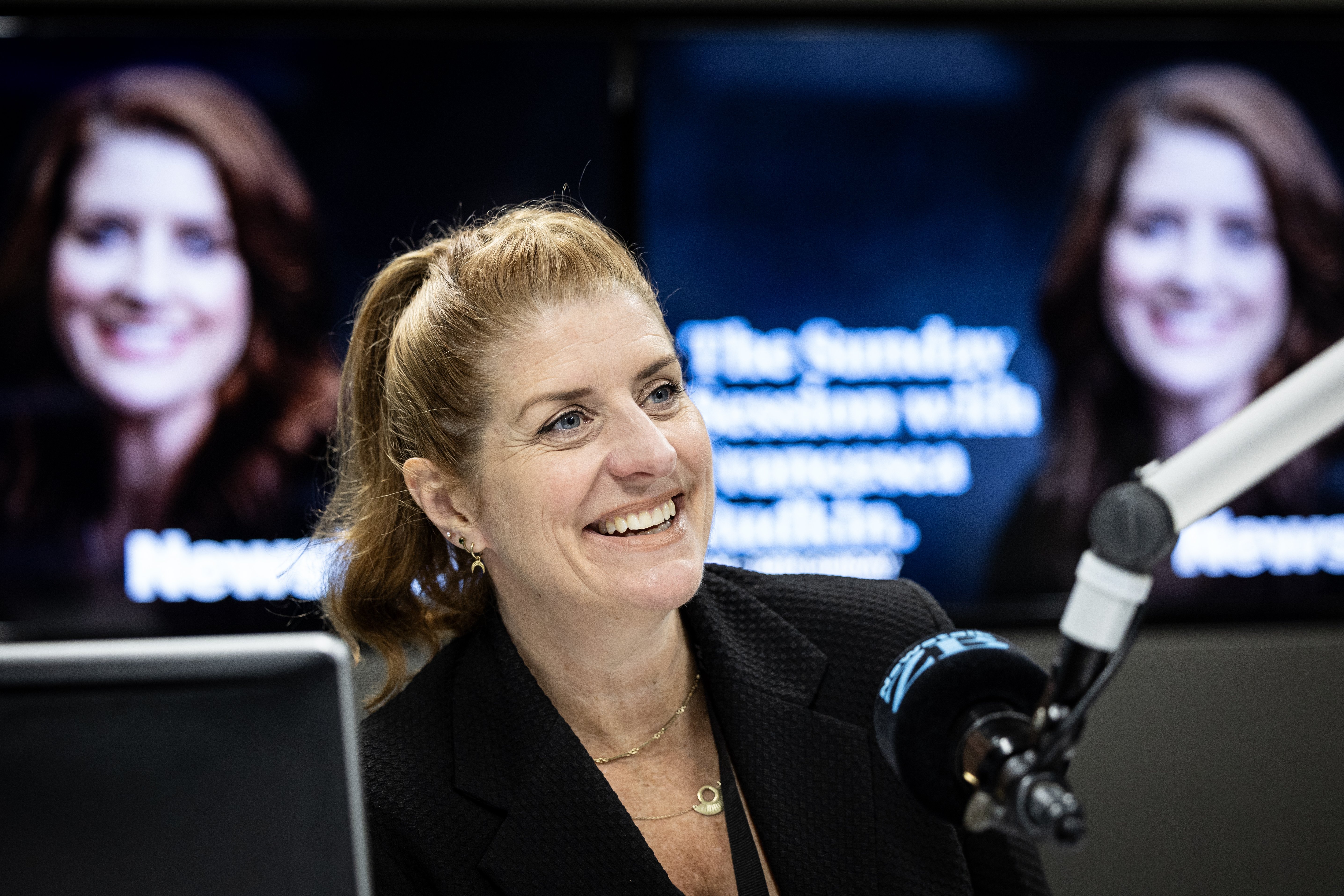 Francesca Rudkin in the Newstalk ZB studio. Photo / Jason Oxenham