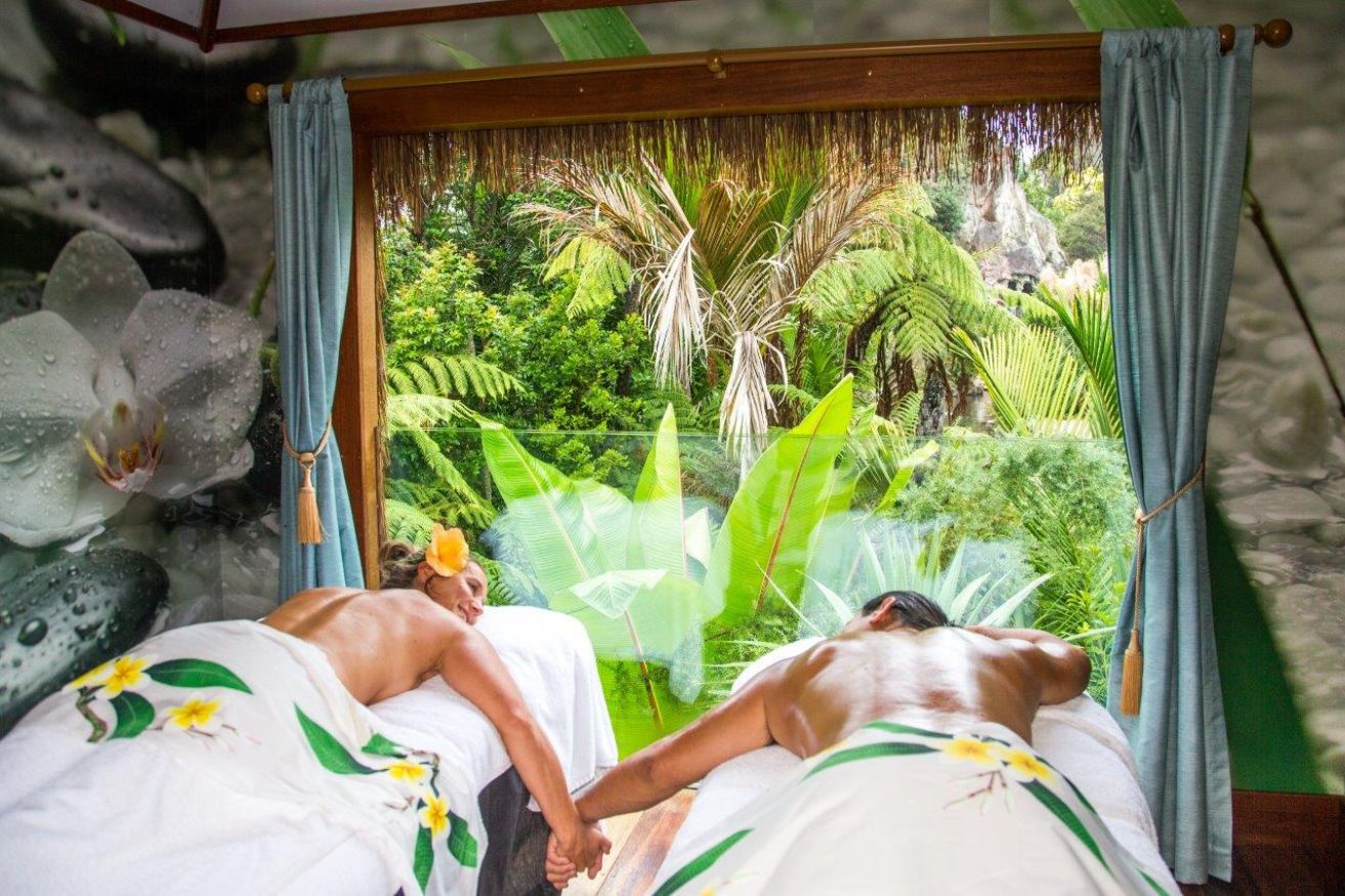 The Lost Spring boasts eight, two-person treatment rooms which are set among the treetops. Photo / Supplied