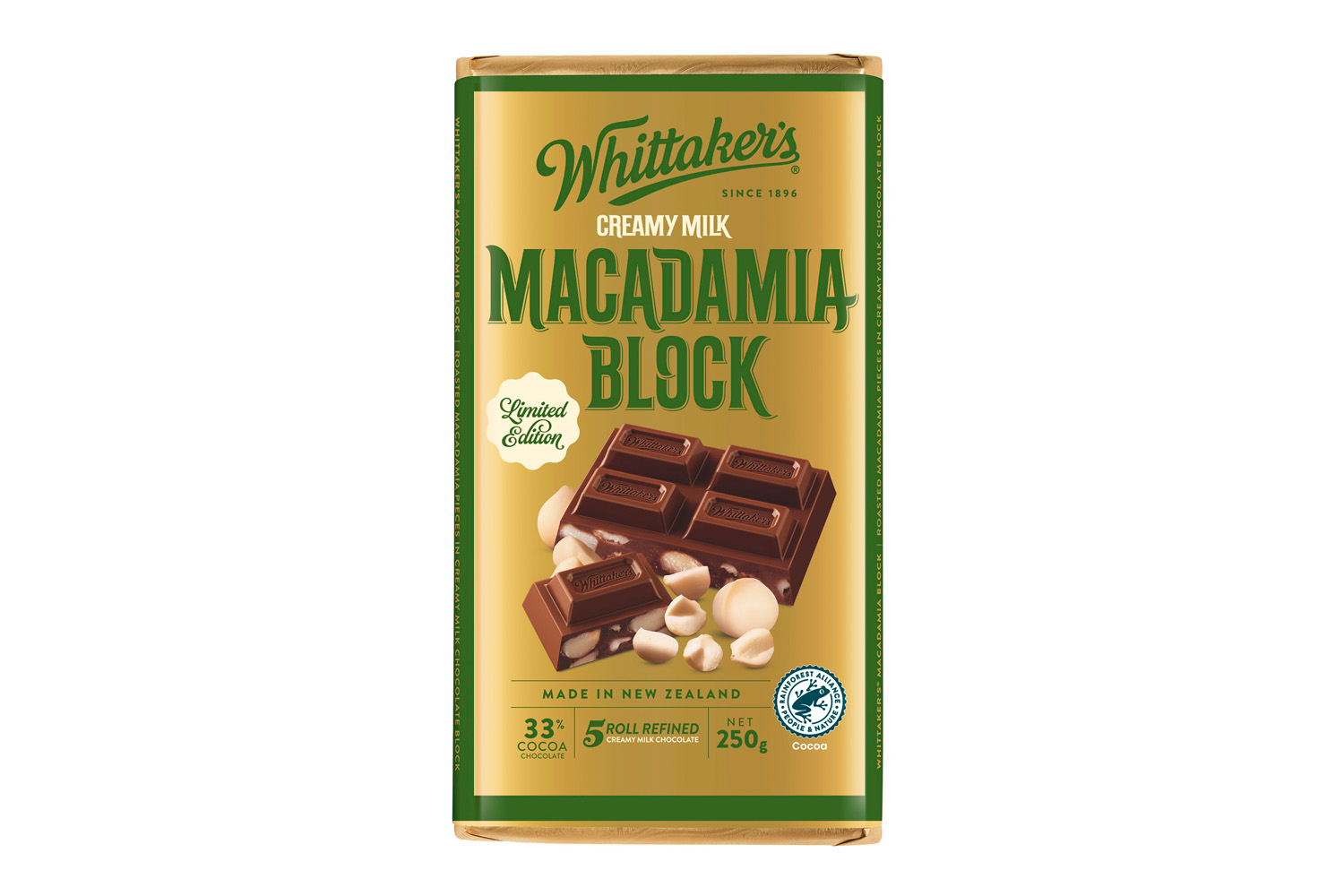 Macadamia mix-ins have a starring moment in the latest Whittaker's release. 