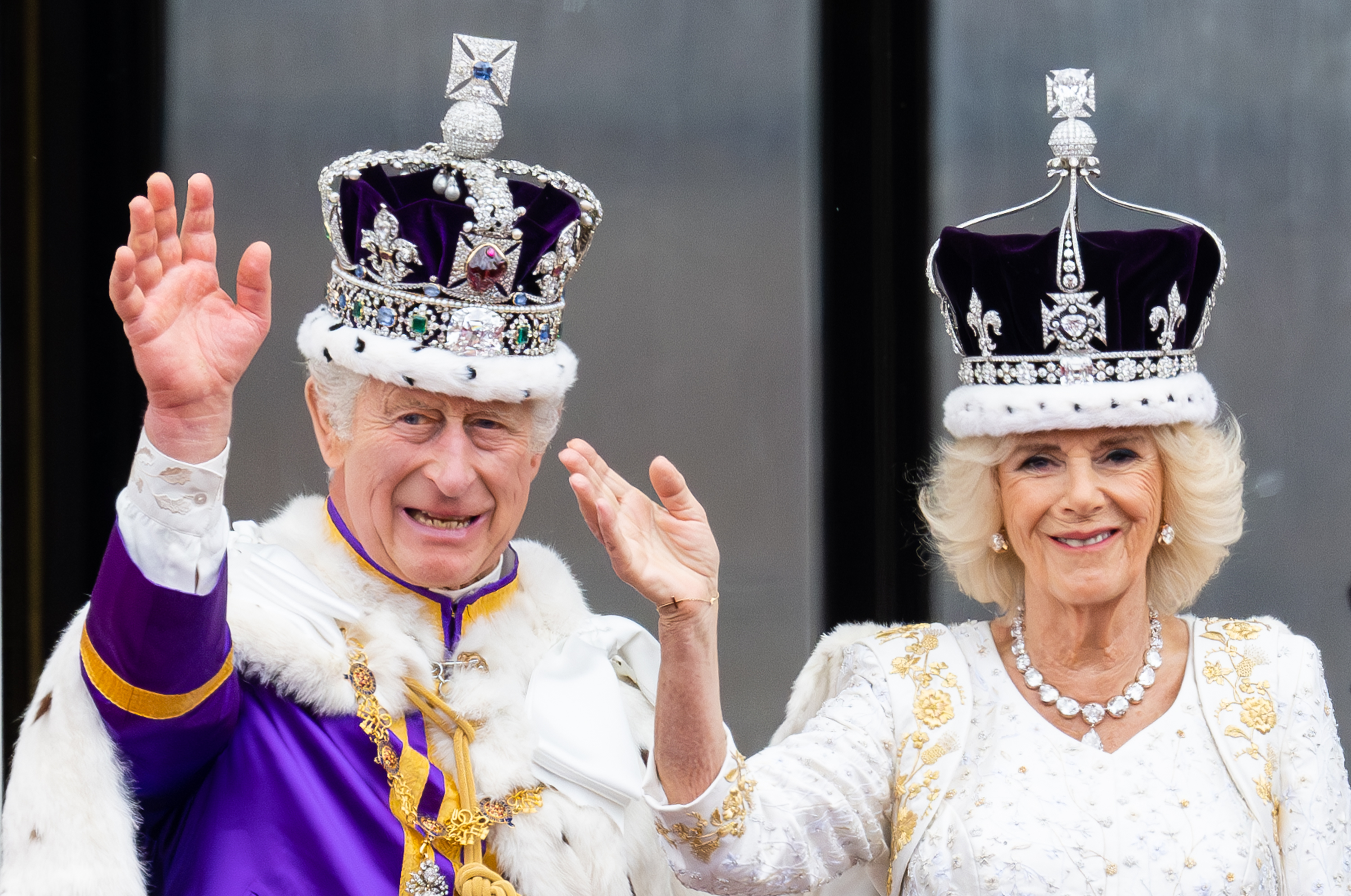 King Charles III and Queen Camilla appear on the balcony of Buckingham Palace after their coronation of King Charles III and Queen Camilla on May 6, 2023, in London, England. Photo / Getty Images