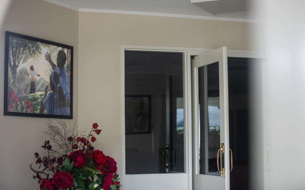 Inside a Kingdom Hall, where Jehovah's Witness congregations regularly gather. Photo / Cole Eastham-Farrelly, RNZ