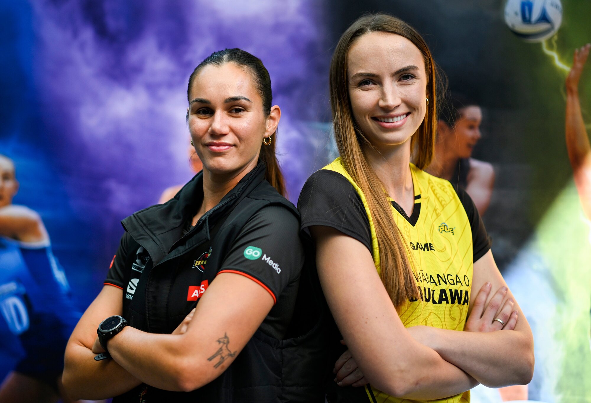 With Ameliaranne Ekenasio (left) stepping away, Kelly Jackson is a contender to lead the Silver Ferns. Photo / Photosport