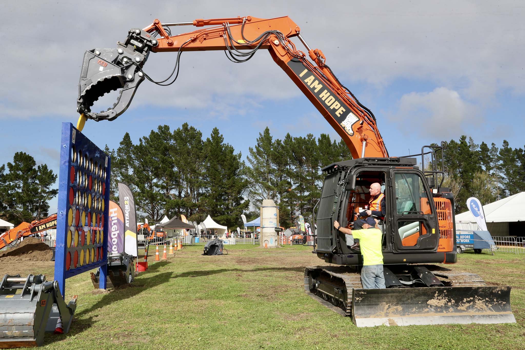 Prime Minister Christopher Luxon at Field Days in Feilding. Photo / Mark Mitchell