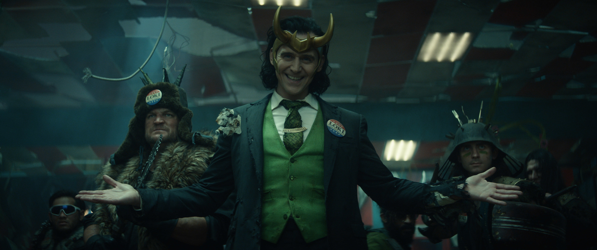 Tom Hiddleston in a scene from Marvel's new series Loki, streaming weekly on Disney+.