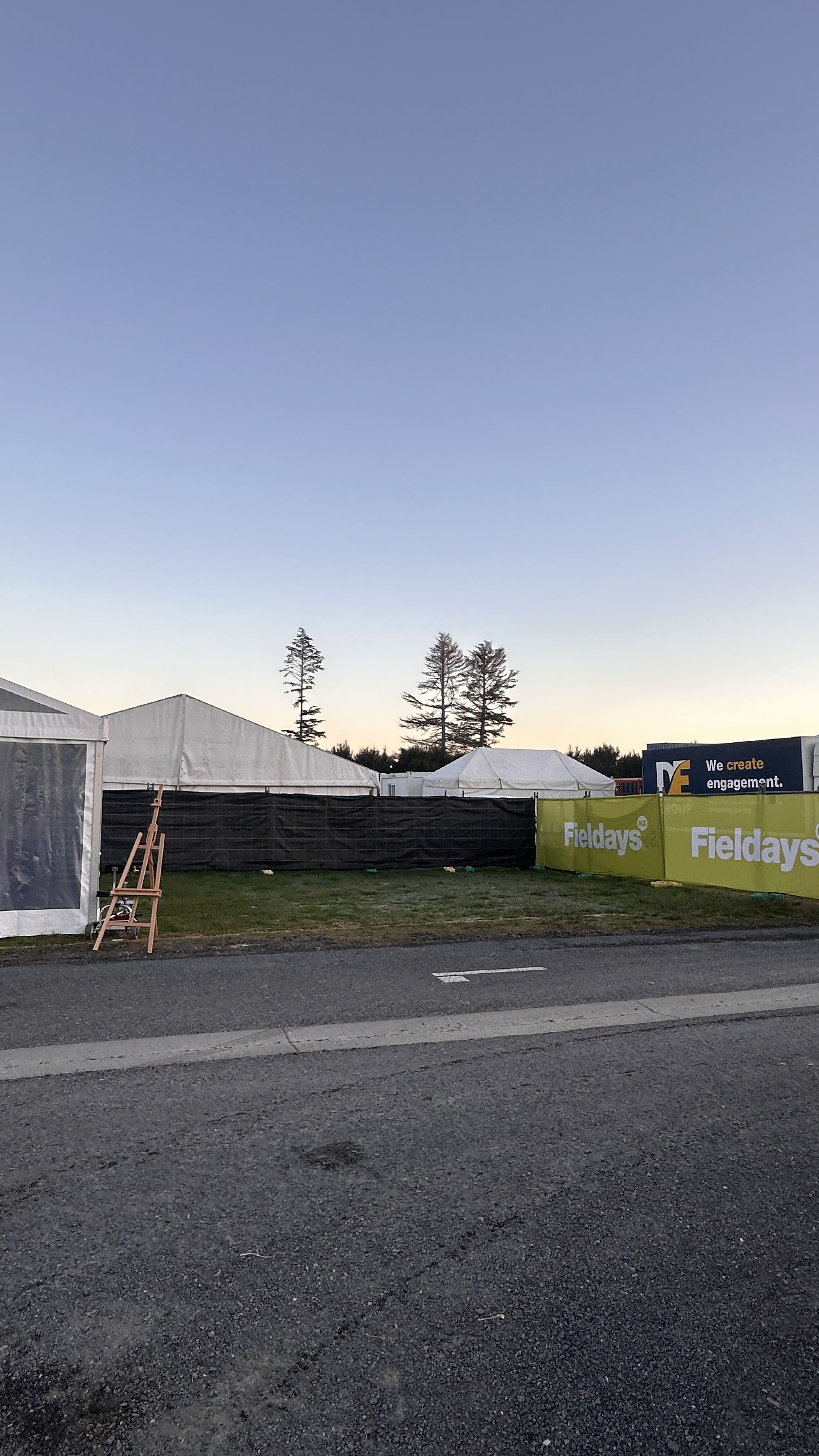 Spare land next to other political parties' exhibition areas. Photo / Jamie Ensor