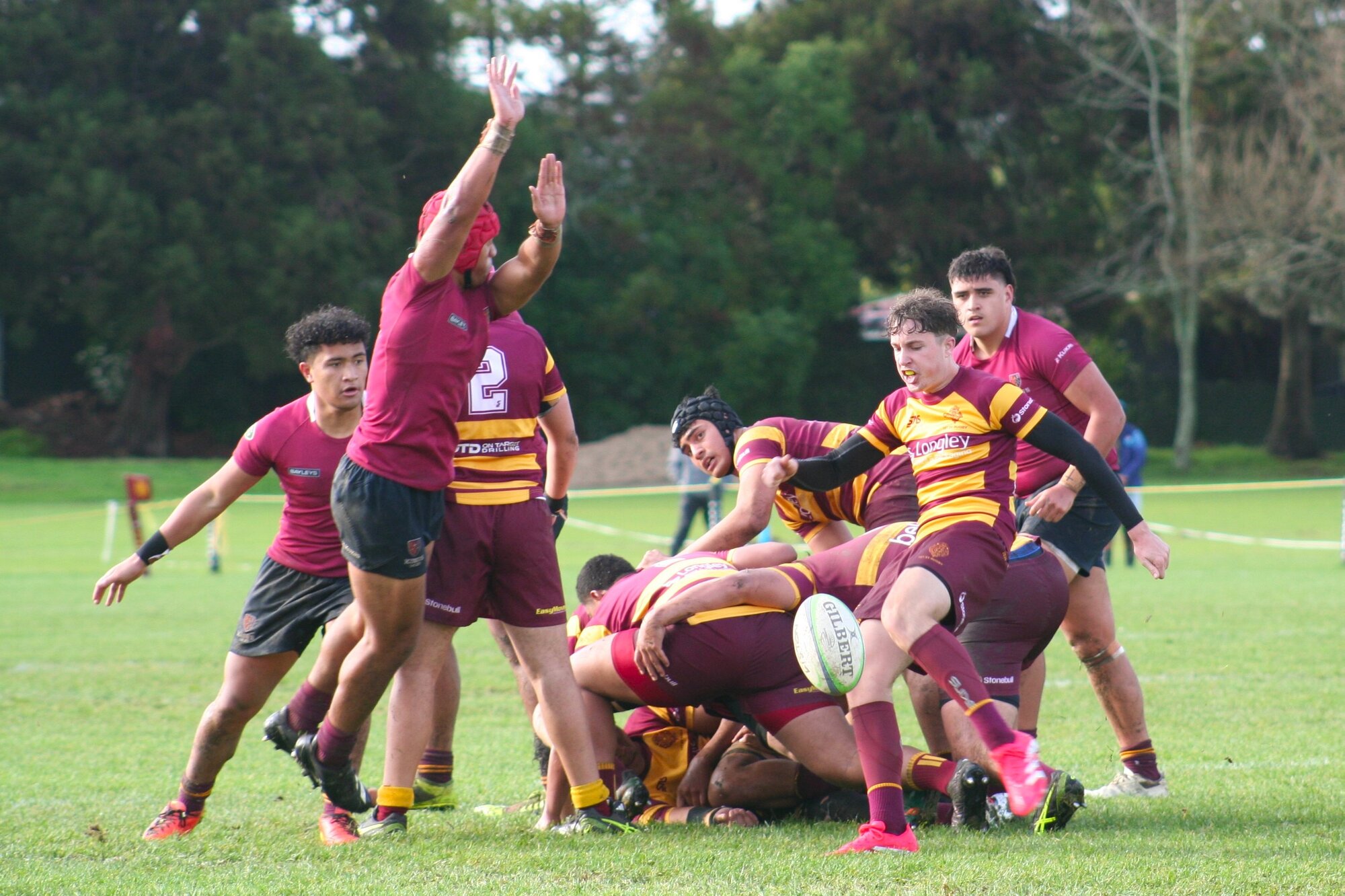 King's flanker Johan Schaumkell's charge-down of a kick from Liston's Max Stocker led to the match's opening try. Photo / Bruce Holloway