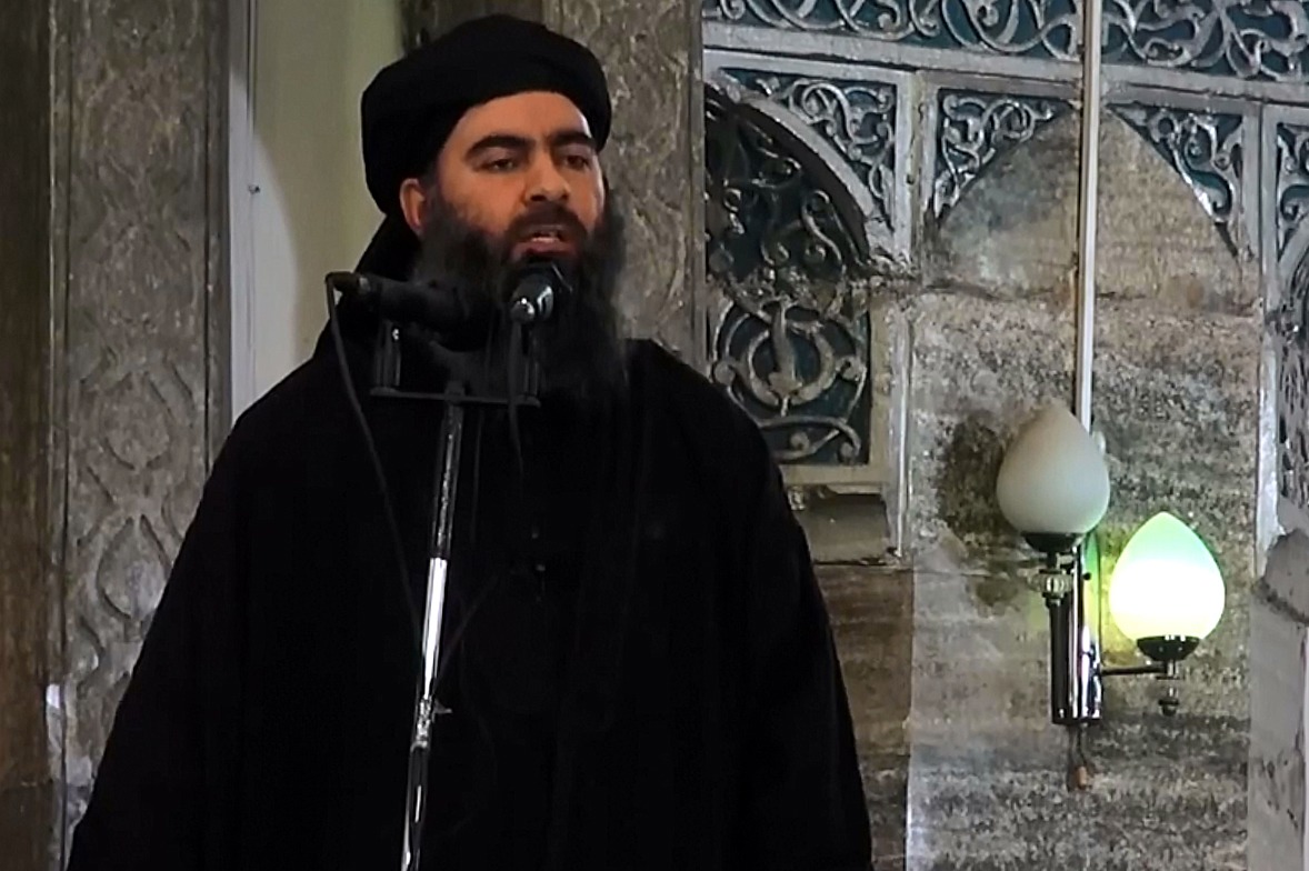 ISIL leader Abu Bakr al-Baghdadi preaching in 2014. Photo / Getty