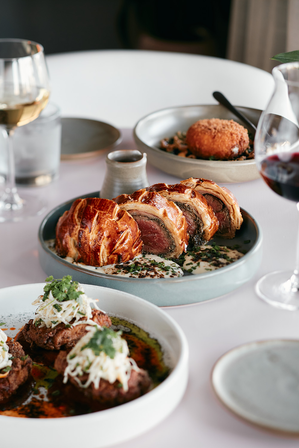 The Beef Wellington, complete with truffle and potato foam, from the menu at Moxie restaurant in Birkenhead. Photo / Babiche Martens