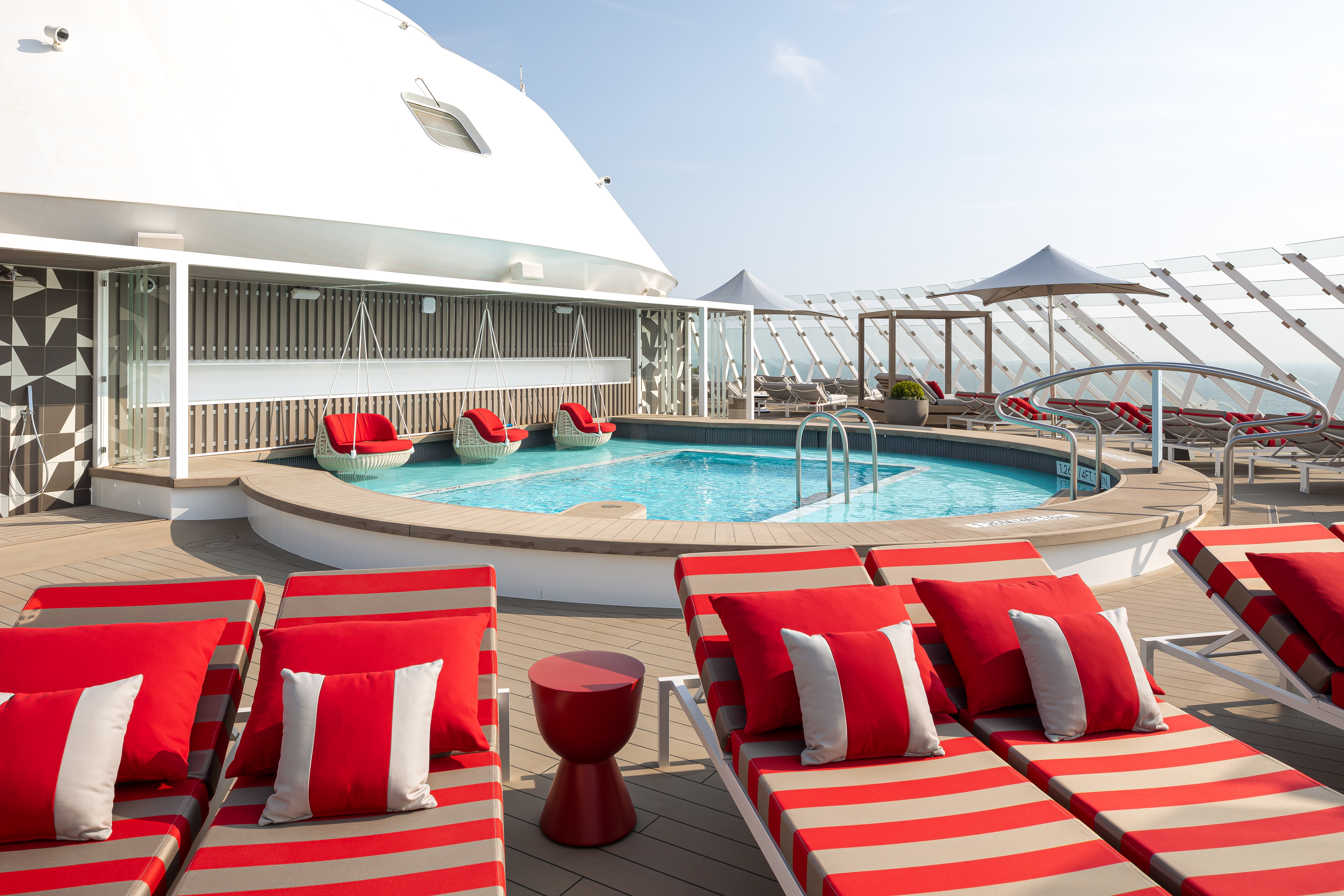 The poolside retreat for guests on the Celebrity Beyond. Photo / Supplied