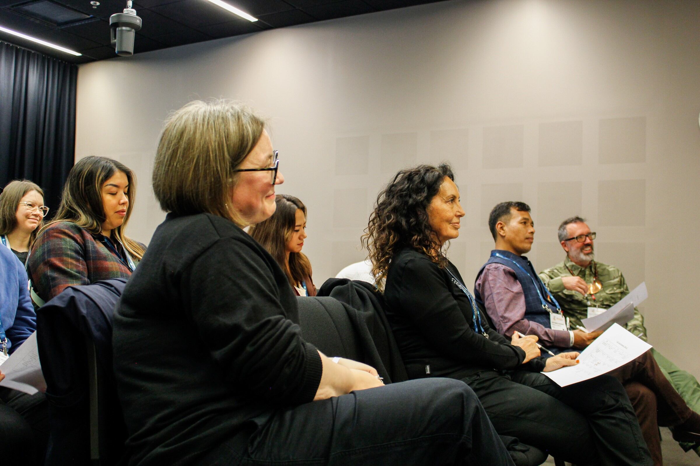 Moana Maniapoto during the Indigenous Journalists Association workshop on day one of the 13th Global Investigative Journalists Conference in Gothenburg, Sweden, in September. Photo / Heino Ollin
