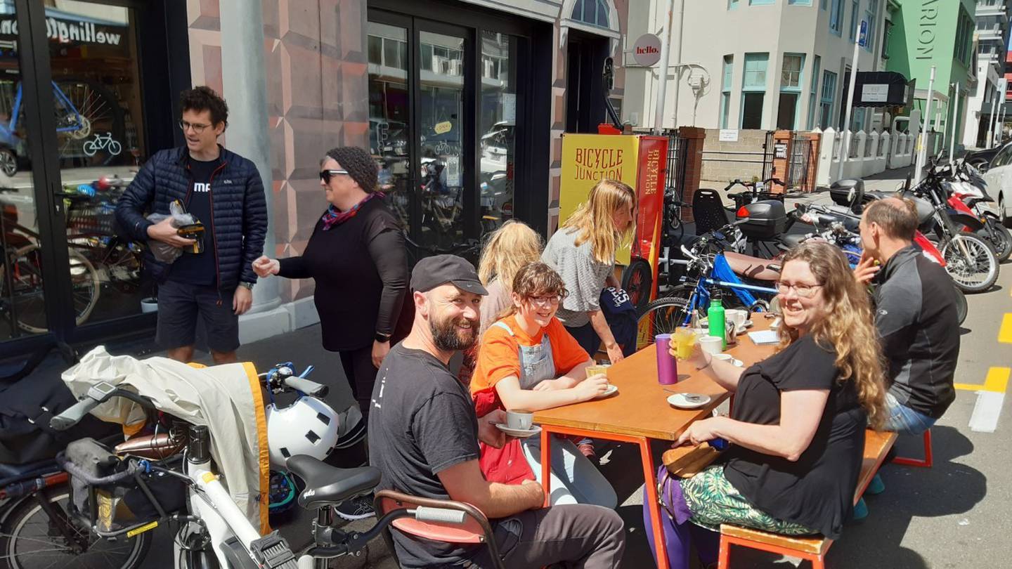 A group has been using car parks for picnics in Wellington. Photo / Picnics in Parks