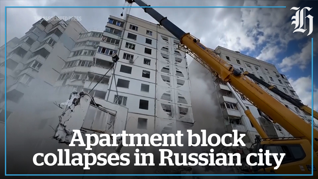 Apartment block collapses in Russian city