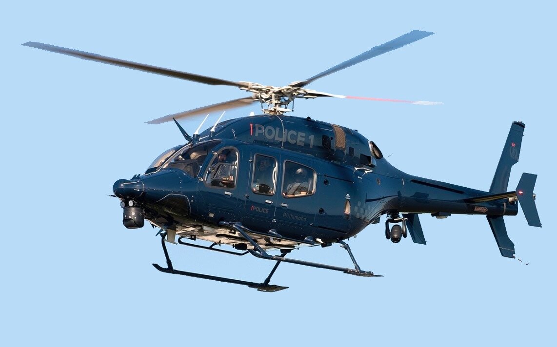 The Police Eagle helicopter.