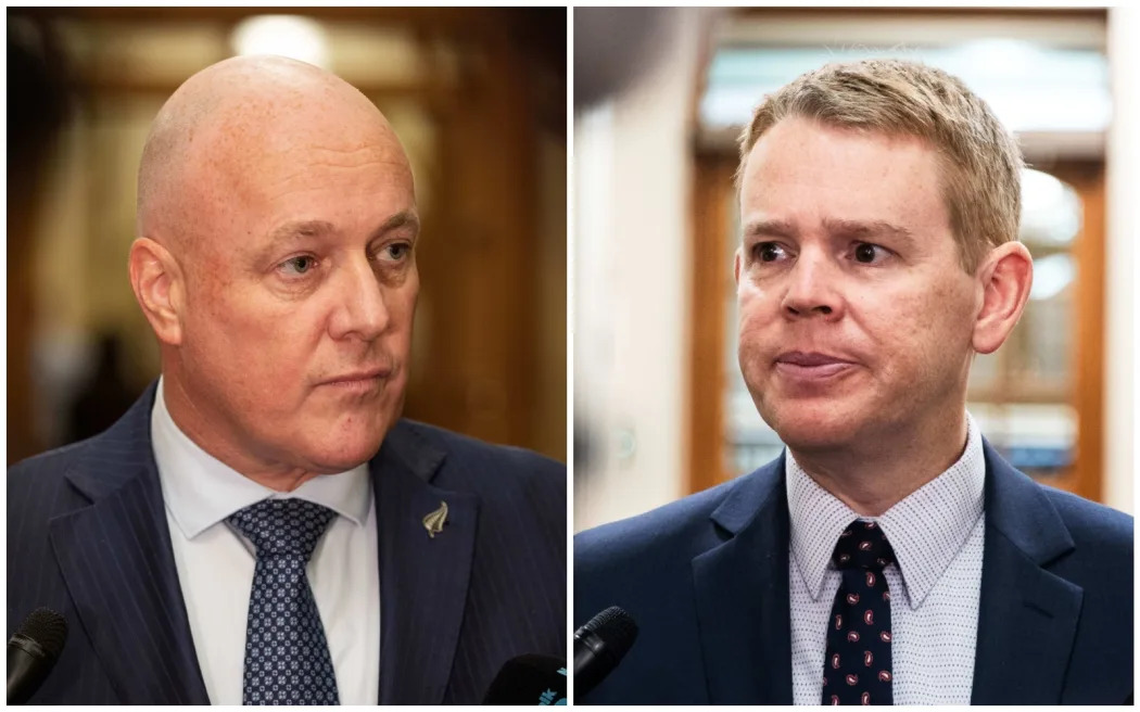 Prime Minister Christopher Luxon and Labour Party leader Chris Hipkins. Photo / RNZ