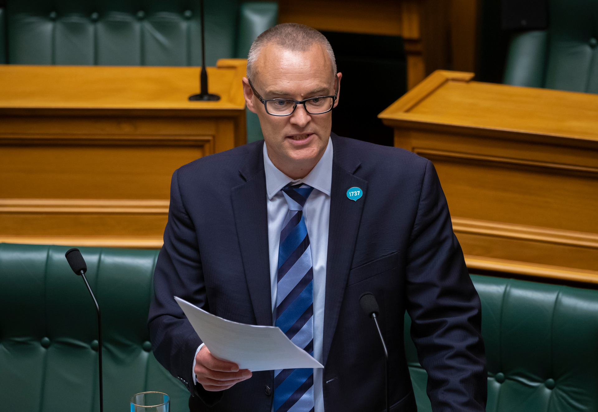 Health Minister David Clark in the House. Photo / pool