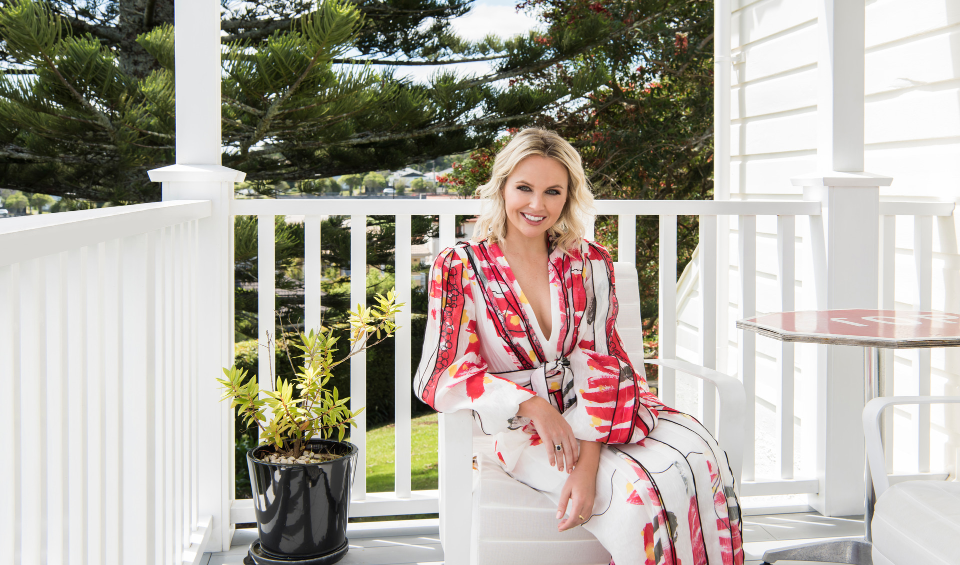 Kim Crossman came back to NZ to film a couple of TV shows and won't make it back to LA for Christmas. Photo / Supplied