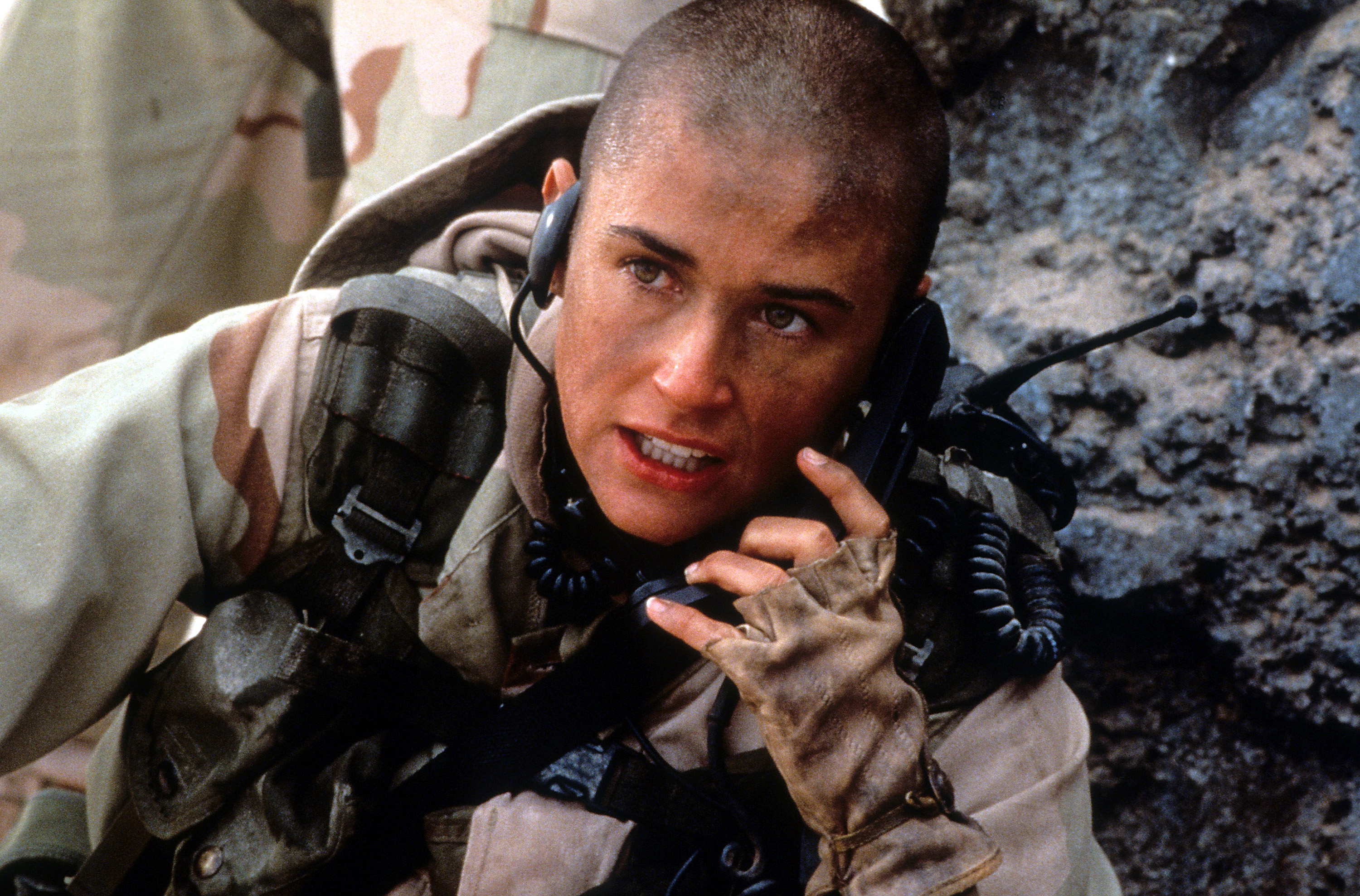 A deglammed Moore in G.I. Jane. Photo / Getty Images