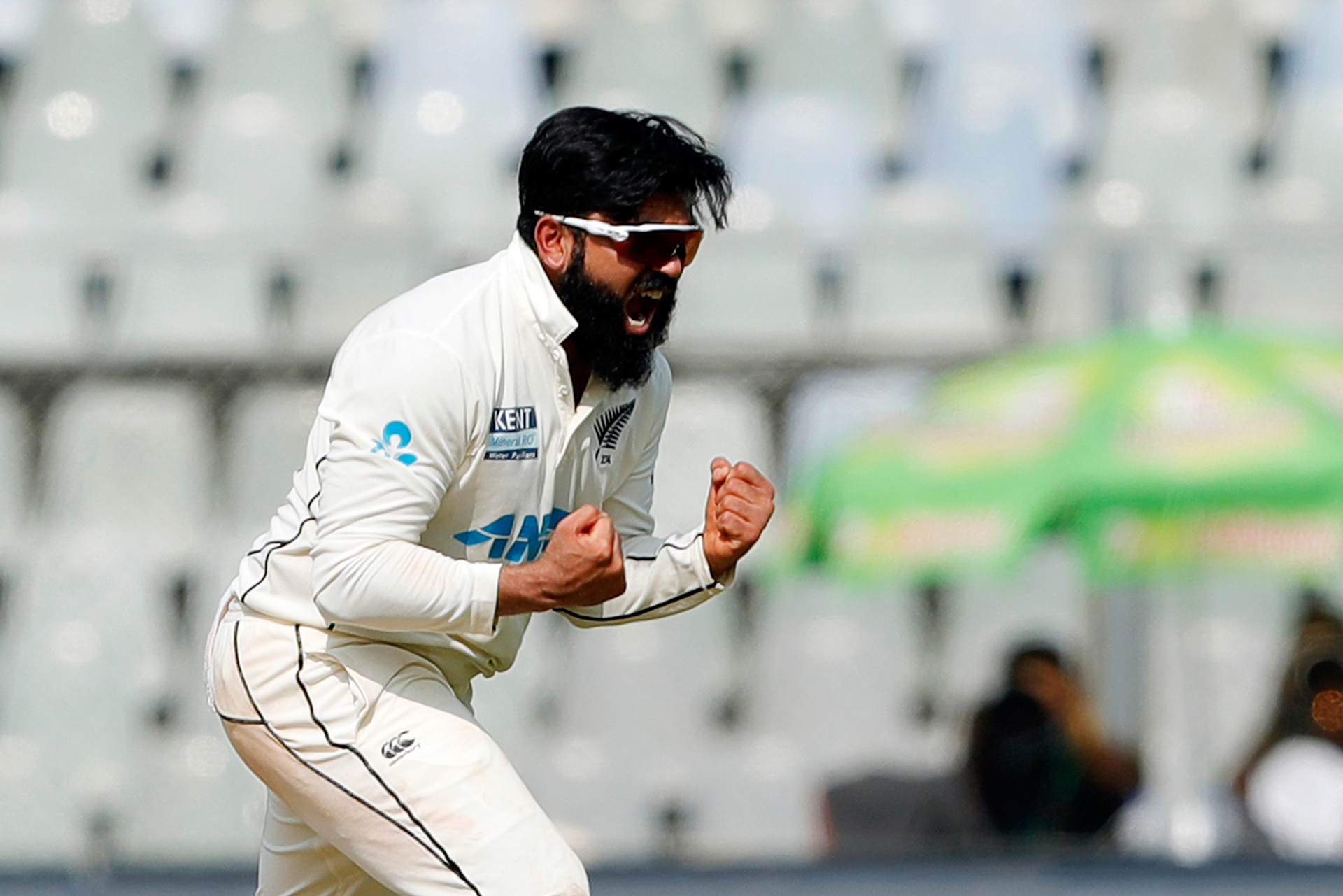 Black Caps spinner Ajaz Patel is the only full-time spinner in the 15-strong squad playing on the sub-continent. Photo / Photosport