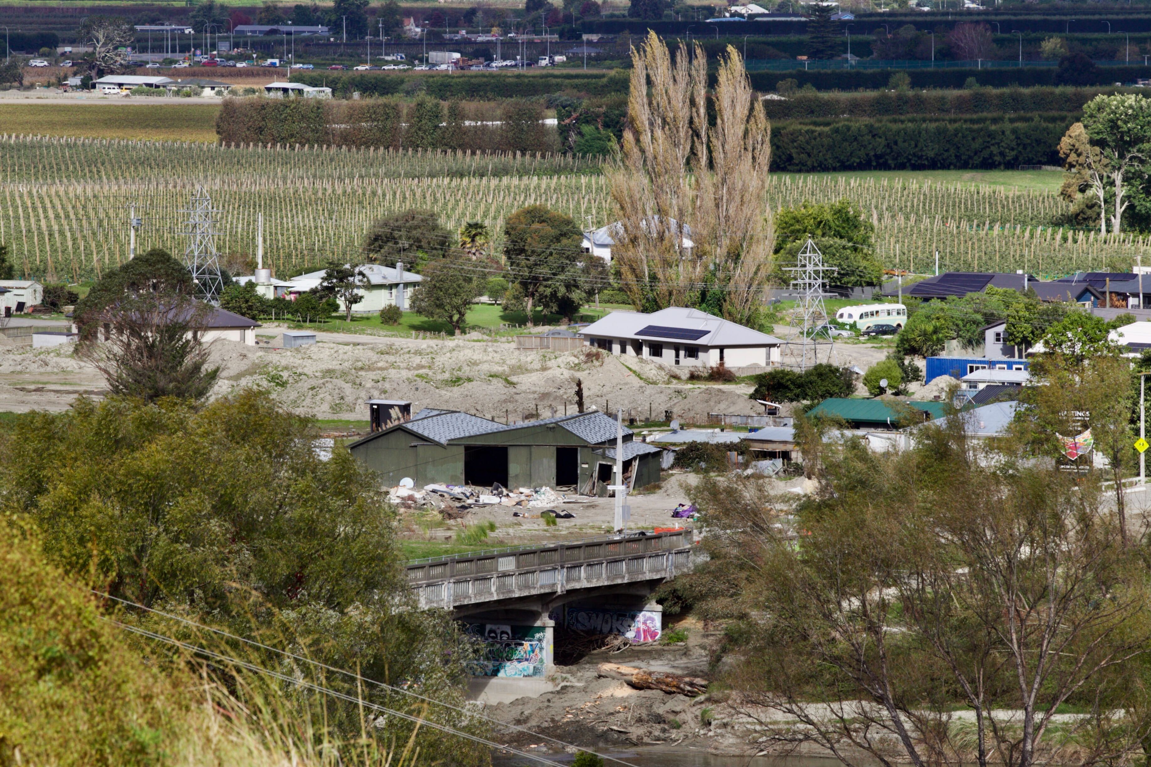Damage to properties from flooding near Redclyffe Bridge at Waiohiki. The total value of insurance claims in Hawke’s Bay as of March 30 was $592,877,322, compared to $481,227,673 just a week earlier. Photo / Warren Buckland