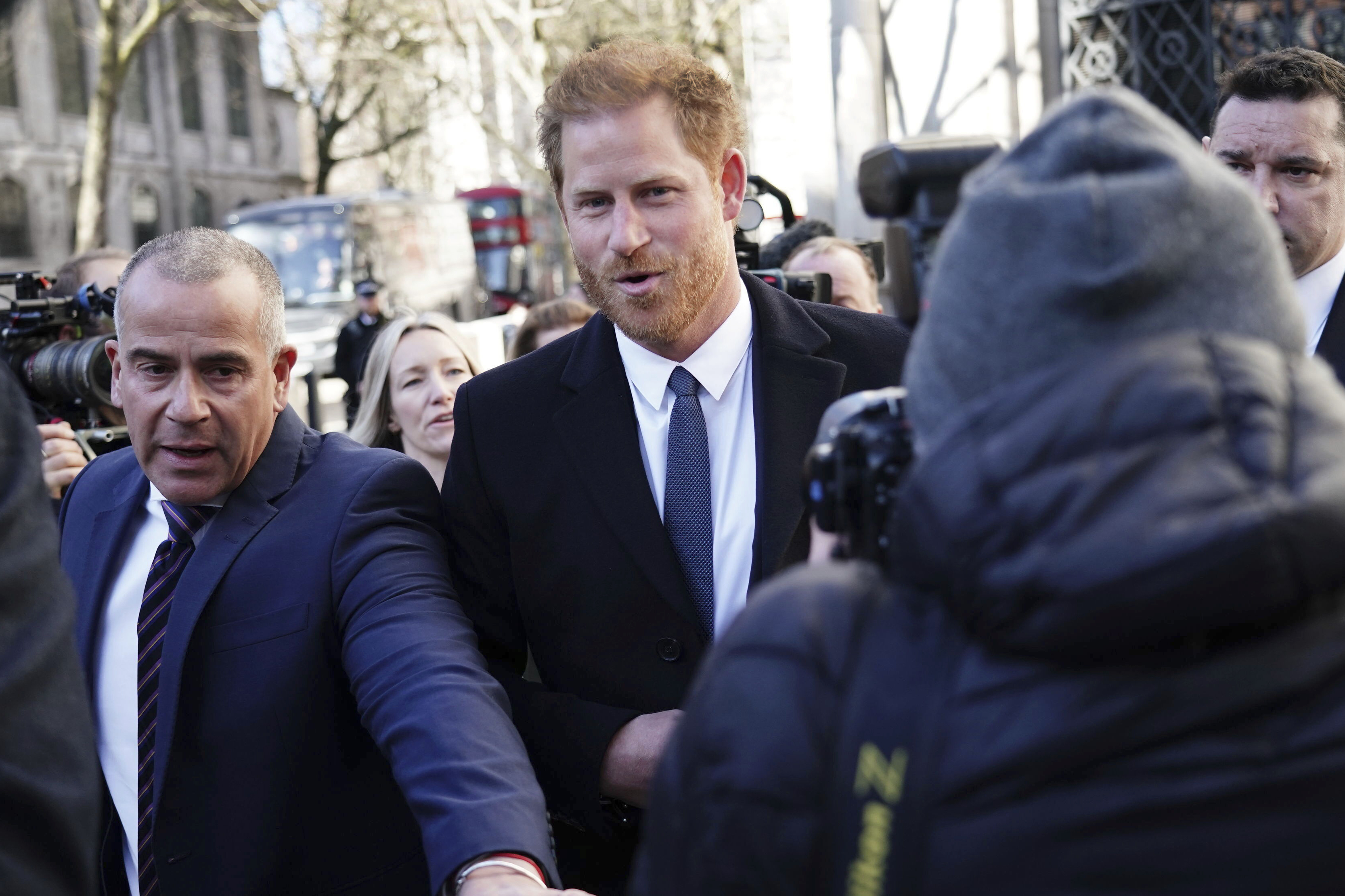 Prince Harry arrives at the Royal Courts Of Justice, in London, Monday, March 27, 2023. Photo / Getty Images