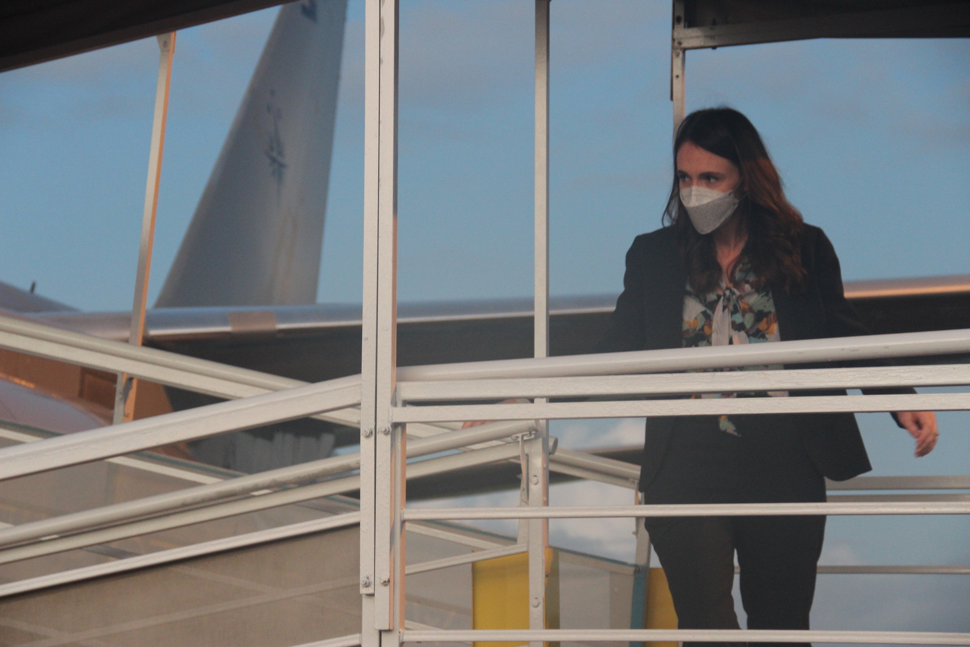 Prime Minister Jacinda Ardern arriving in Suva on Monday. Photo / Michael Neilson