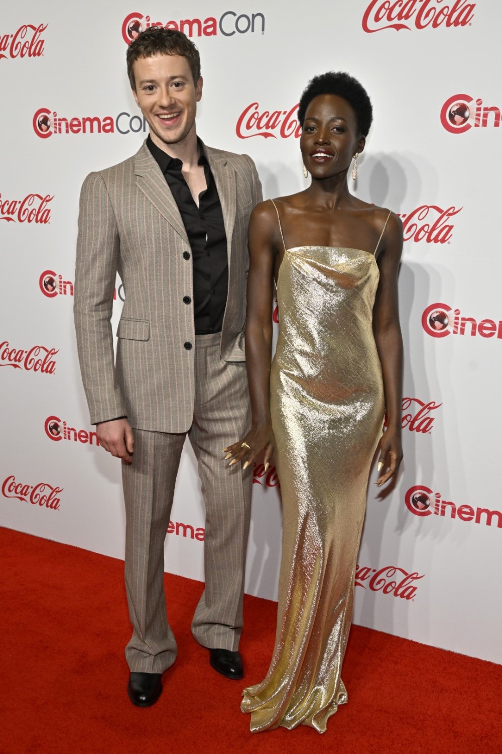 Joseph Quinn and Lupita Nyong’o attend the CinemaCon Big Screen Achievement Awards in Las Vegas. Photo / Getty Images