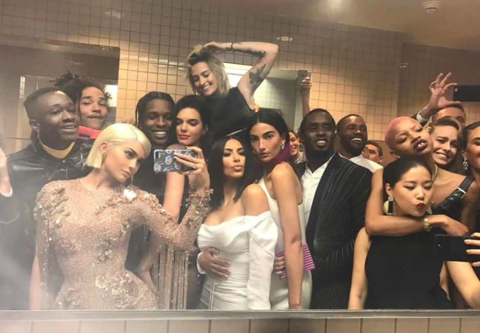 Kylie Jenner took a bathroom selfie with fellow Met Gala attendees in 2017. Photo / Instagram