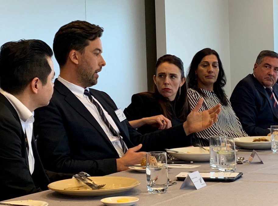 Blackbird Ventures general partner Nick Crocker with Prime Minister Jacinda Ardern in 2019. Photo / File