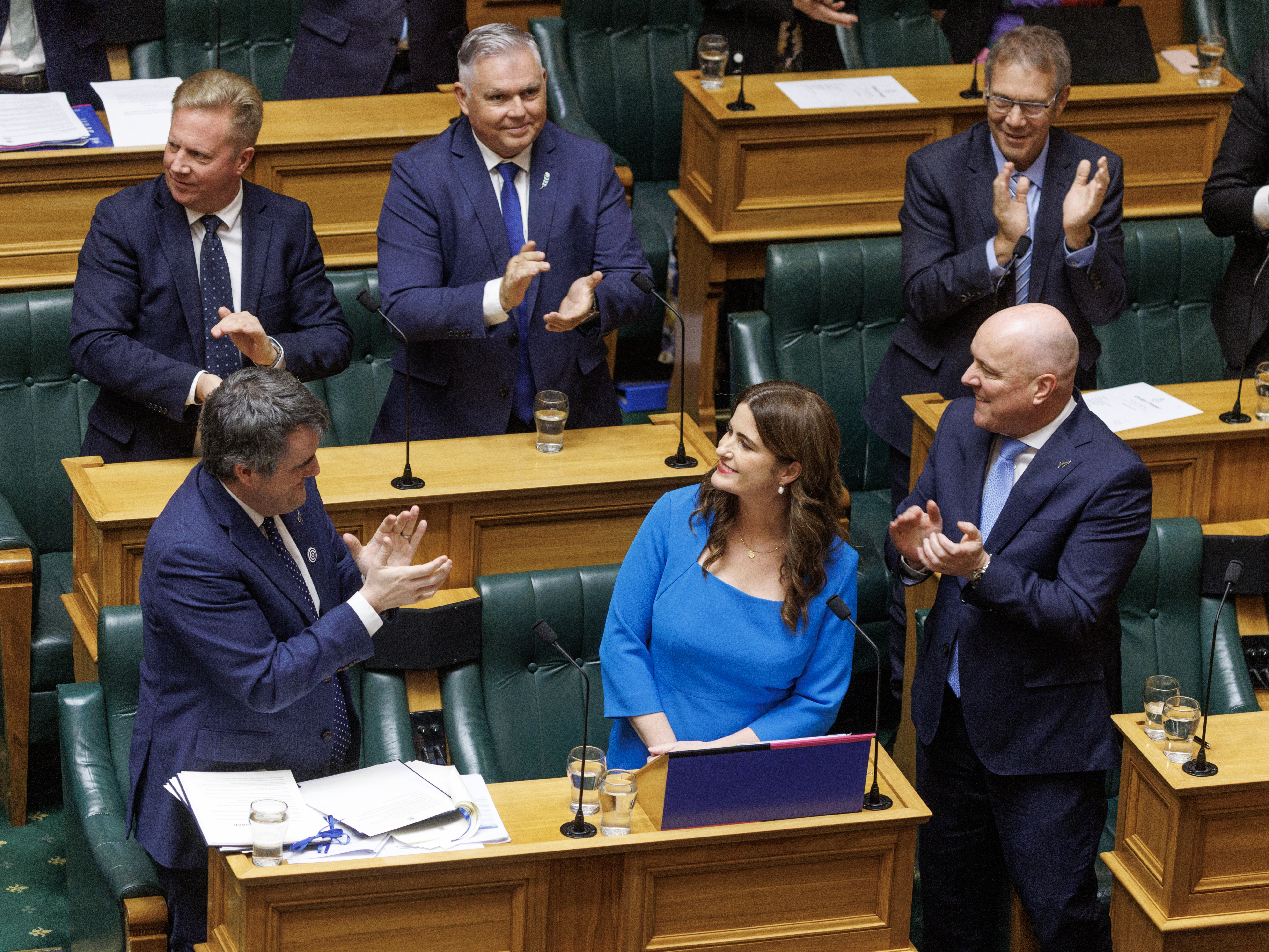 Finance Minister Nicola Willis reading the 2025 Budget in the House. Photo / Mark Mitchell
