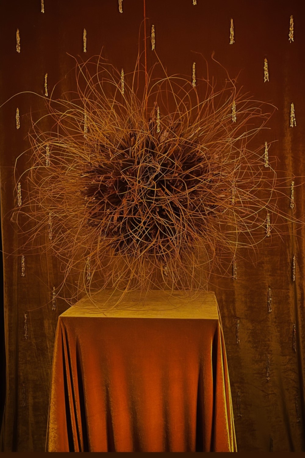 Arapeta, Tāne, Makawe Takatāpui, Wig, 2022. Courtesy of the artist. Photo / Gus Fisher Gallery