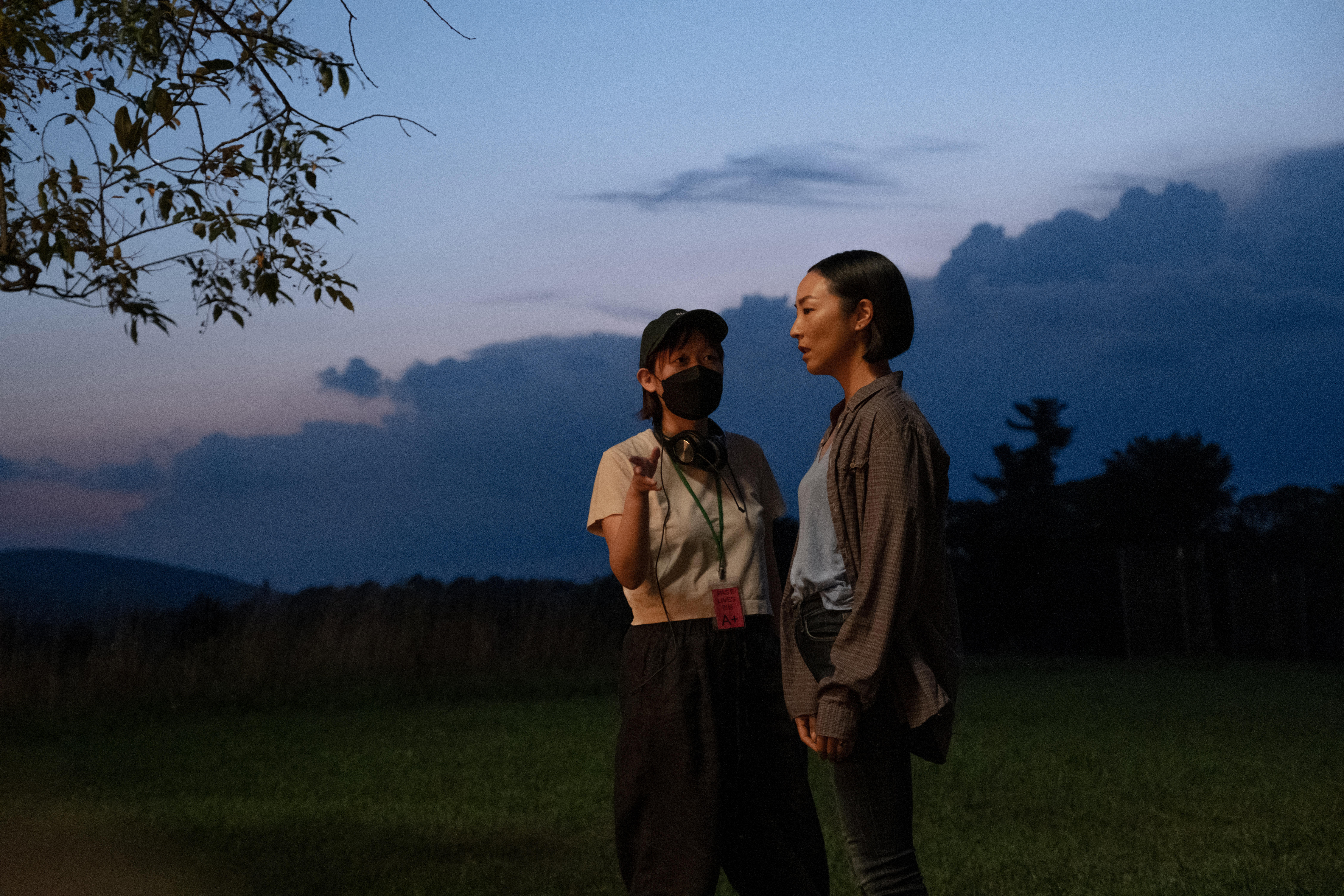 Celine Song and Past Lives actor Greta Lee. Photo / Jon Pack