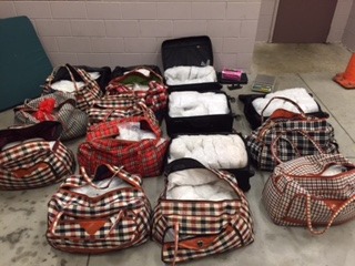 The bags of methamphetamine weighed around 30kg each. Photo / Supplied