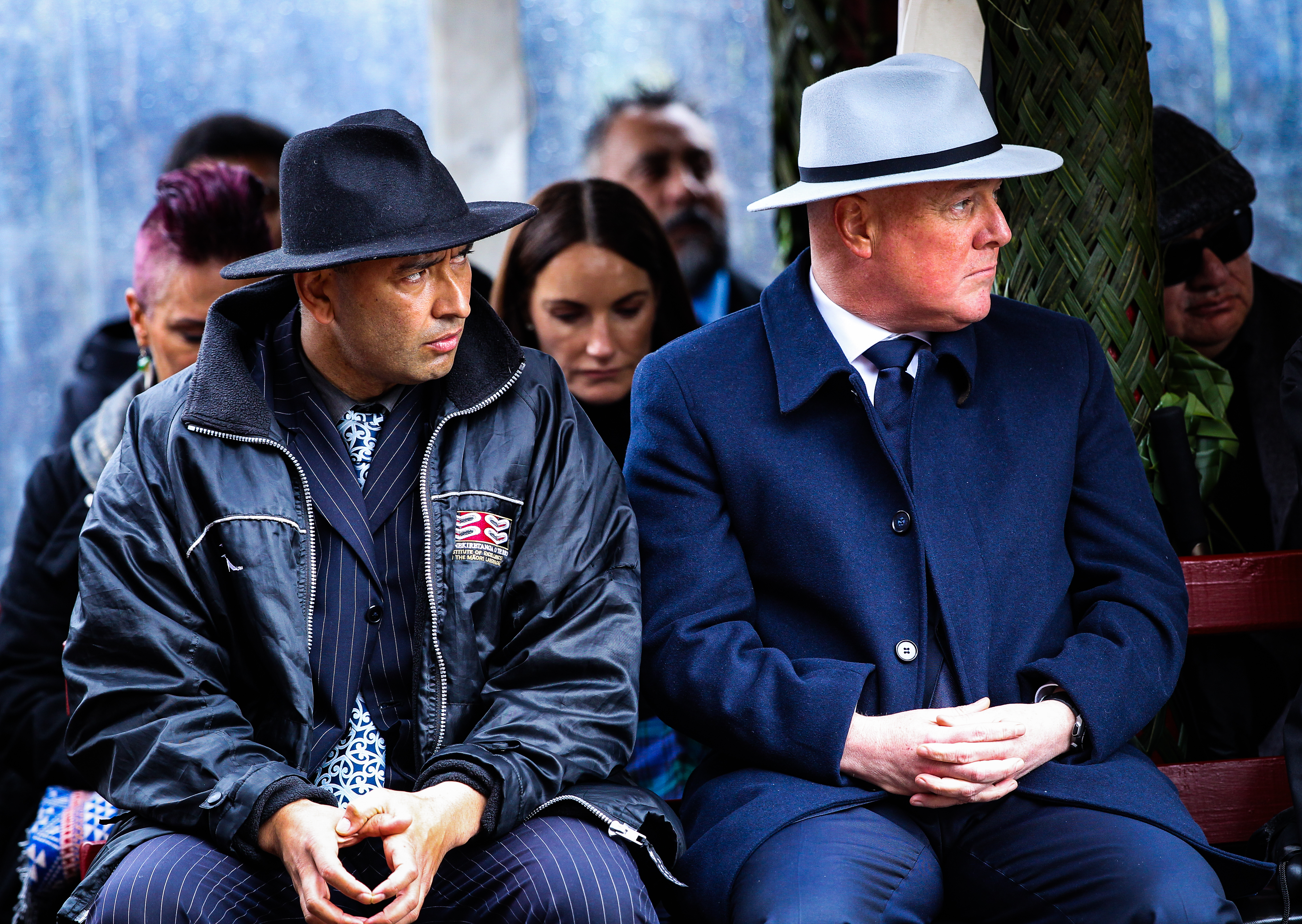 Prime Minister Christopher Luxon and Māori/Crown Relations Minister Tama Potaka at Tūrangawaewae Marae. Photo / Kīngitanga