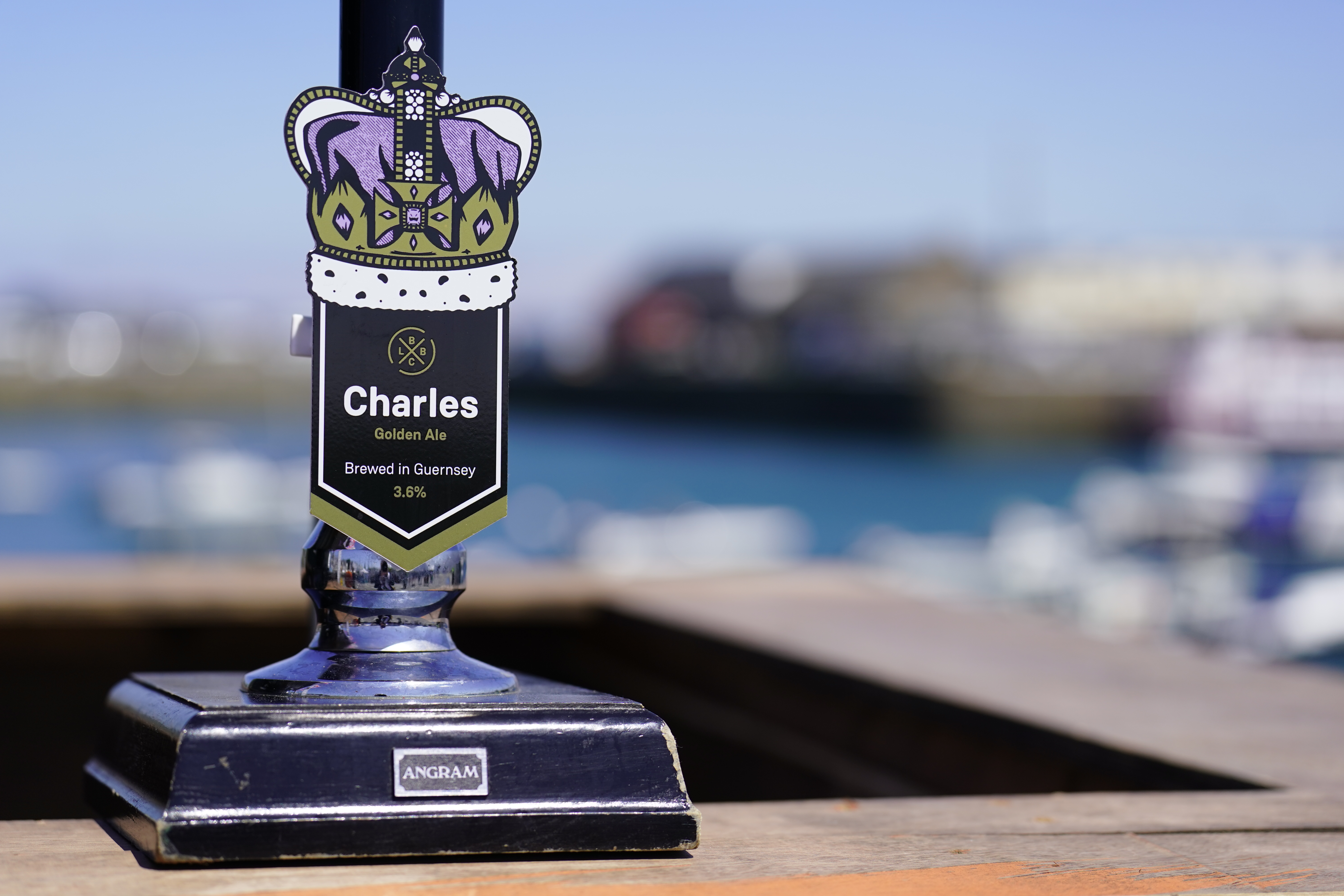 The pump for the Charles beer was on display in Saint Peter Port. Photo / Getty Images
