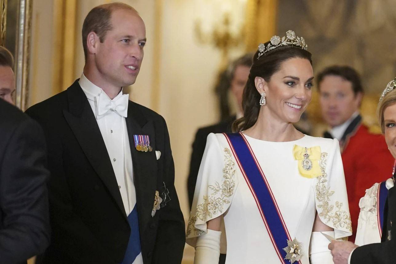 Britain's Prince William has refused to comment on his wife, Kate, Princess of Wales' health. Photo / AP