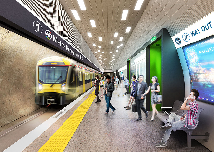An artist's impression of the new Karanga-a-Hape station. Photo / CRL Ltd